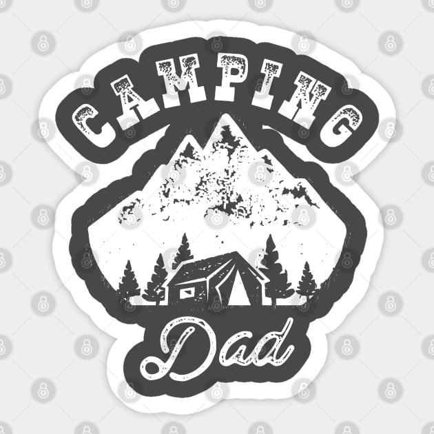 Camping Dad 1 Sticker by demzain